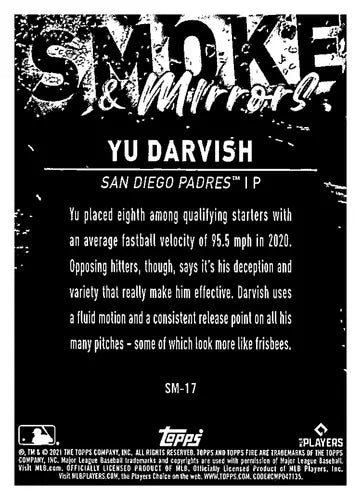 Yu Darvish baseball card with mirrors gold minted original gloss from 2021 Topps Fire