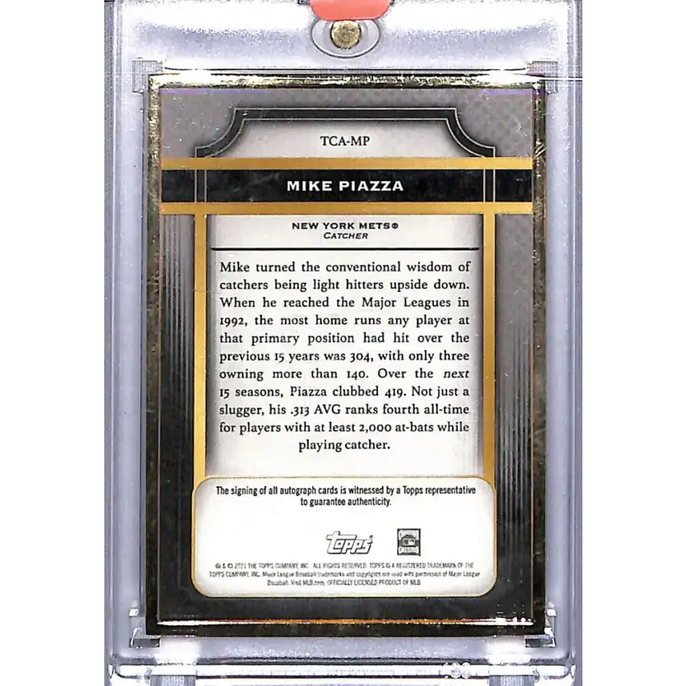 2021 Topps Flash Edition #TCA-MP Mike Piazza NM-MT Auto 1/15 New York Mets - Baseball Card Single
