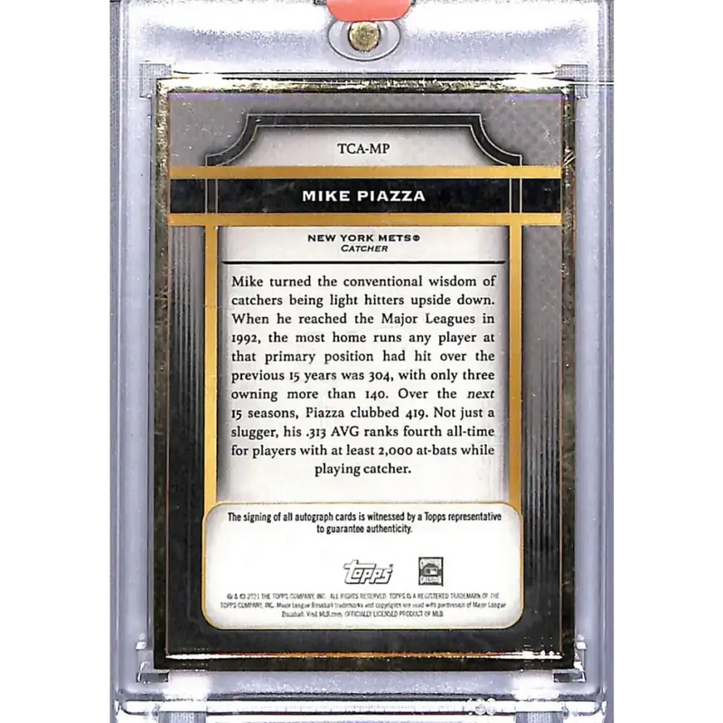 2021 Topps Flash Edition #TCA-MP Mike Piazza NM-MT Auto 1/15 New York Mets - Baseball Card Single