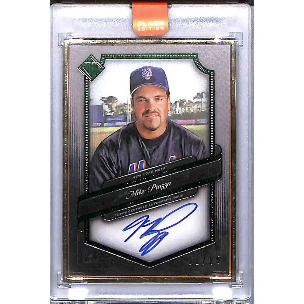 2021 Topps Flash Edition #TCA-MP Mike Piazza NM-MT Auto 1/15 New York Mets - Baseball Card Single