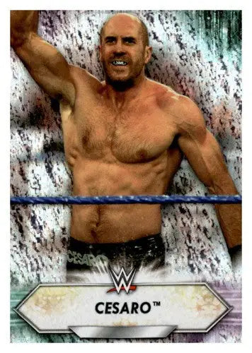 1980s Cesaro wrestling card with original gloss from 2021 Topps Foilboard Simply Sandoval