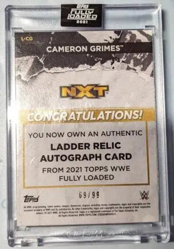 2021 Topps Fully Loaded Autographed Ladder Relics #L-CG Cameron Grimes NM-MT MEM - Wrestling Card Single