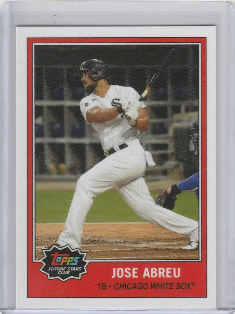 Jose Abreu Chicago White Sox mid-swing on 2021 Topps Future Stars card