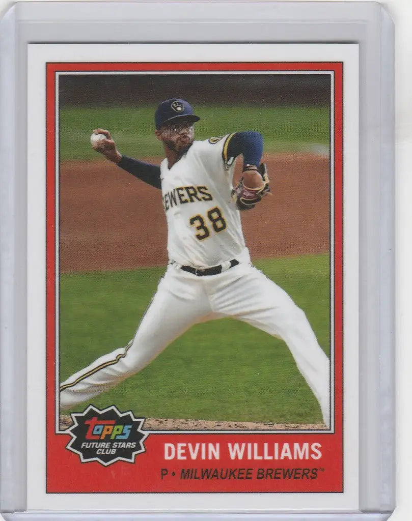 Baseball card of Devin Williams Milwaukee Brewers from Topps Future Stars series