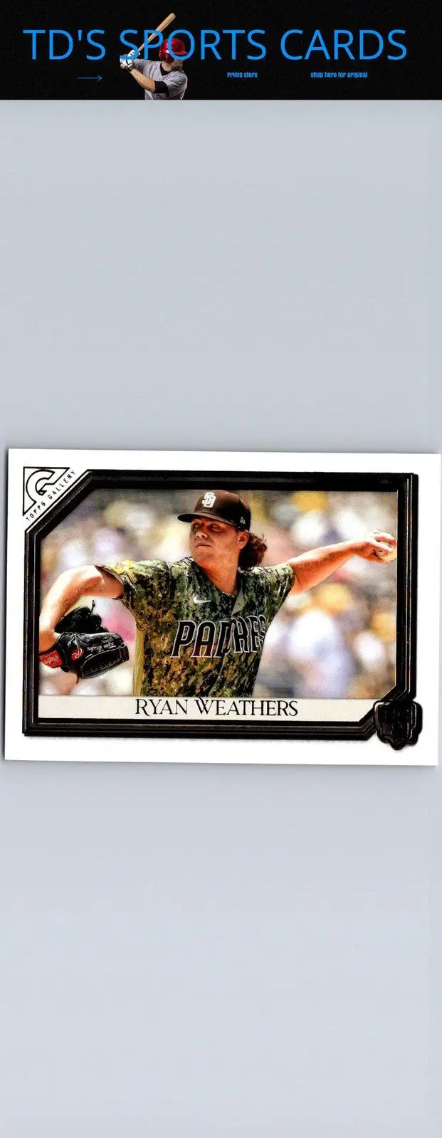 2021 Topps Gallery #184 Ryan Weathers baseball card for collectors and fans
