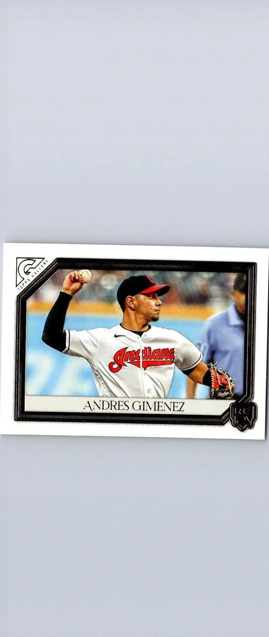 2021 Topps Gallery #32 Andres Gimenez baseball card featuring vibrant artwork