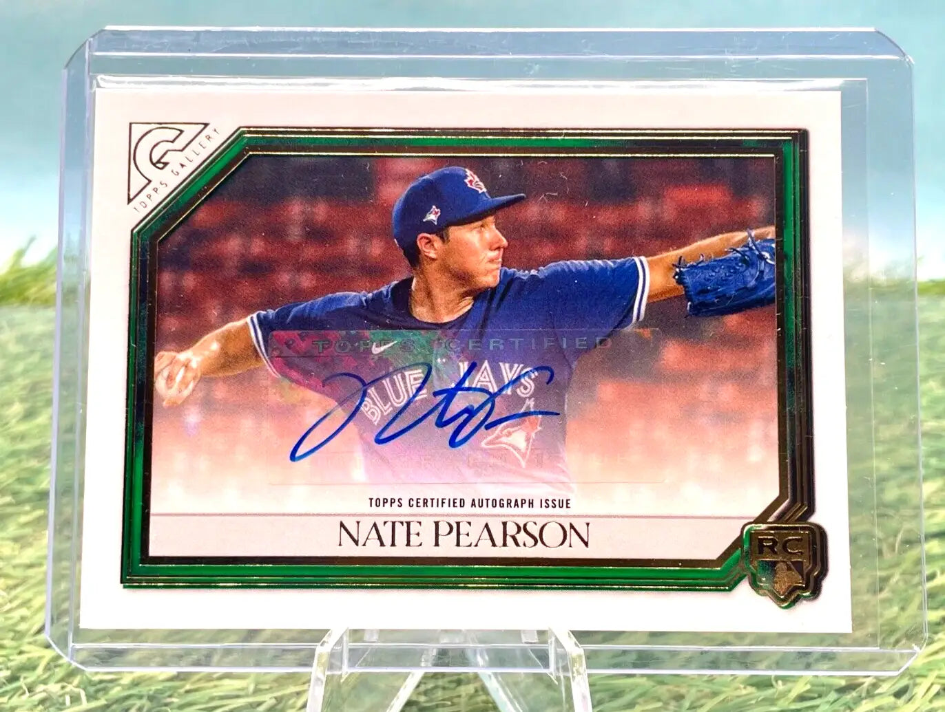 2021 Topps Gallery- Nate Pearson -#RA-NP RC Rookie Card Auto /99- Blue Jays - Baseball Card Single