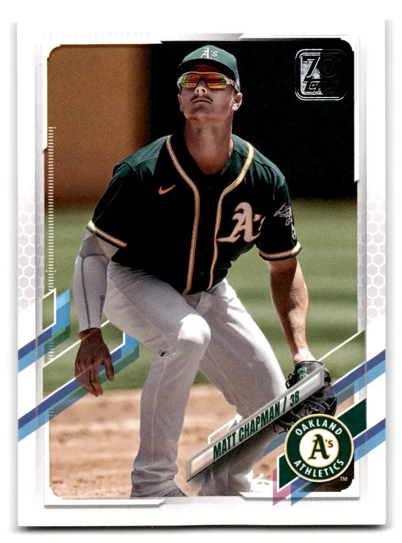 2021 Topps - Green Jersey #3 Matt Chapman Athletics - Baseball Card Single