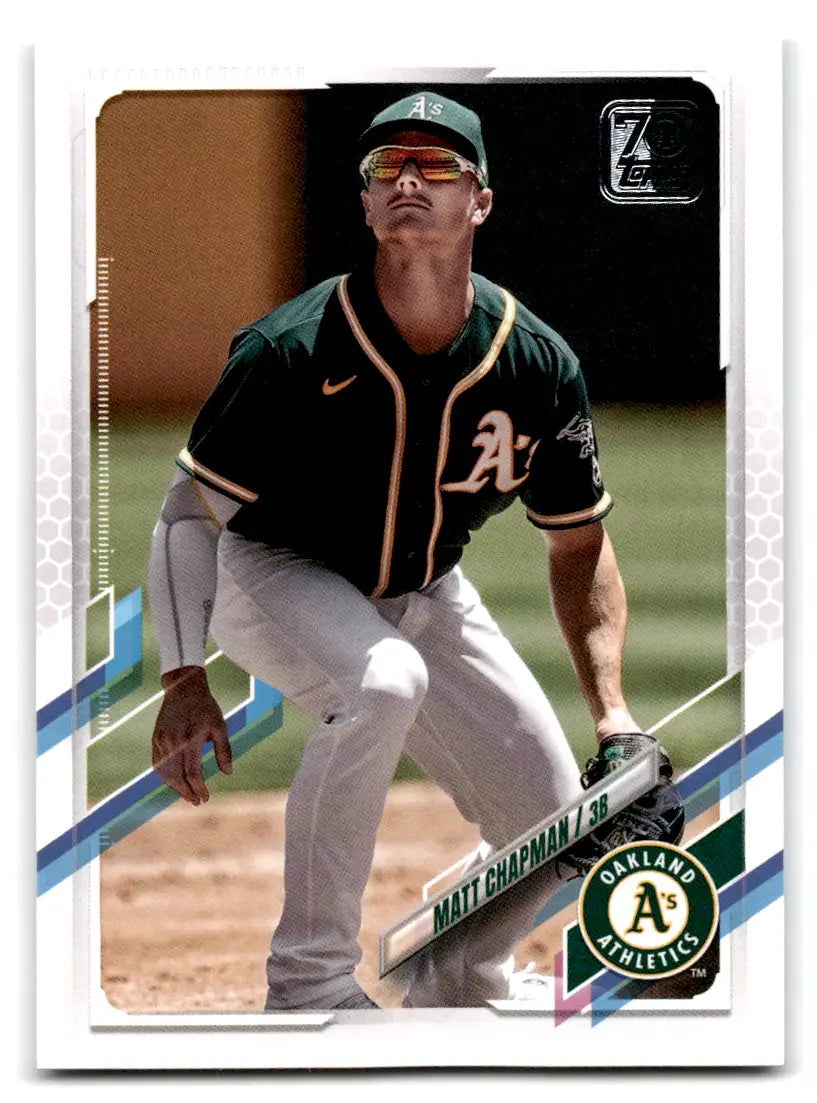 2021 Topps - Green Jersey #3 Matt Chapman Athletics - Baseball Card Single