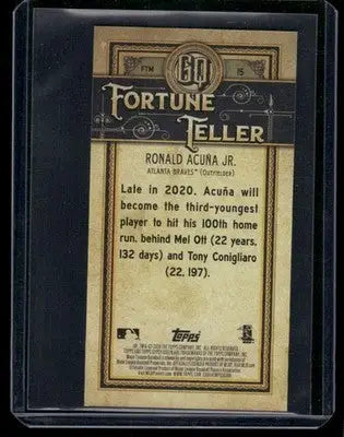2021 Topps Gypsy Queen Fortune Teller Ronald Acuña Jr. #FTM-15 Baseball - Baseball Card Single