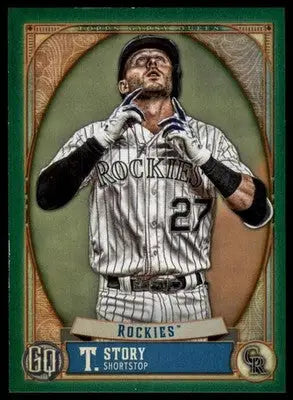 2021 Topps Gypsy Queen - Green Trevor Story 256 Colorado Rockies NM - Baseball Card Single