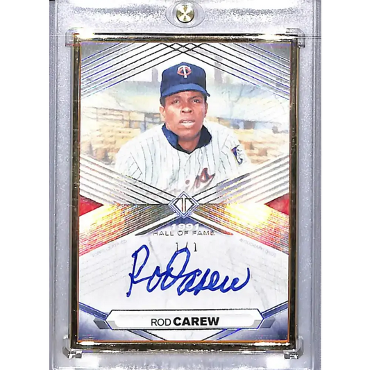 2021 Topps Hall of Fame #THOF-RC Rod Carew NM-MT Auto 1/1 Minnesota Twins - Baseball Card Single