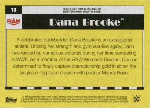 2021 Topps Heritage #10 Dana Brooke NM-MT - Baseball Card Single