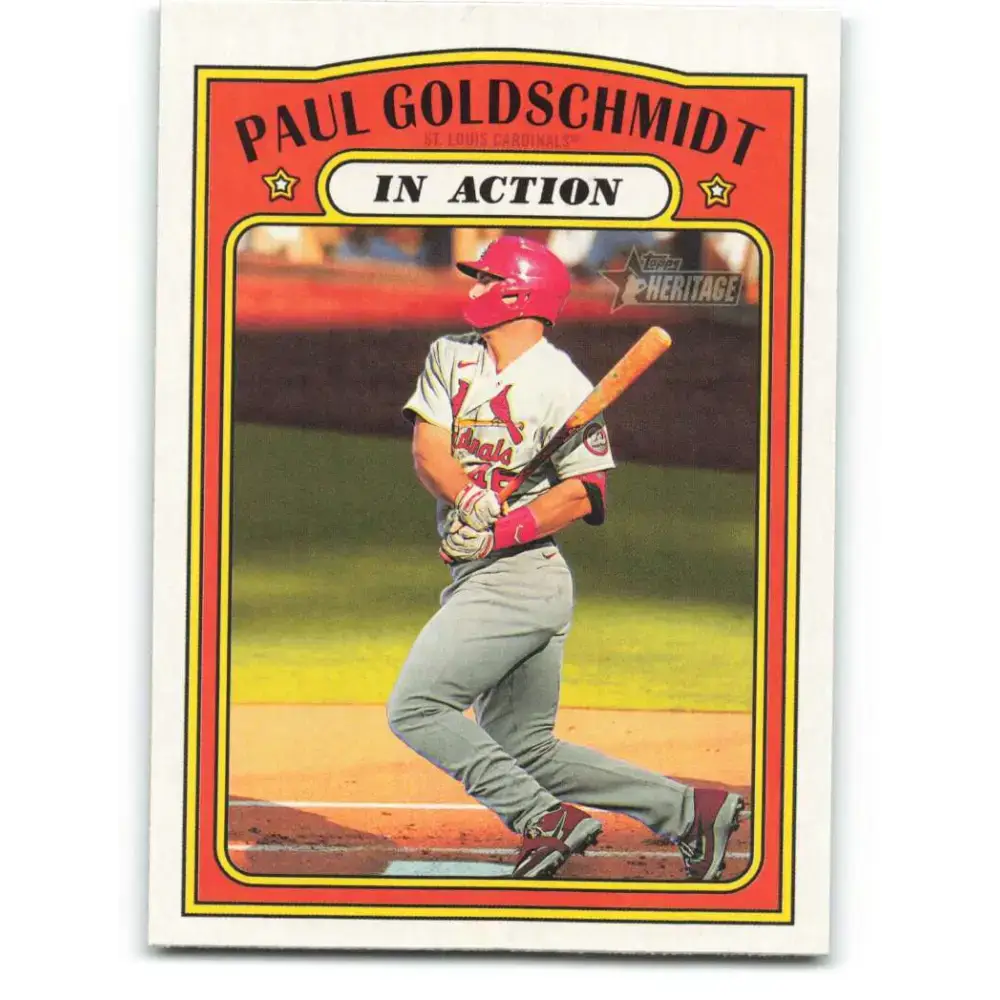 2021 Topps Heritage #104 Paul Goldschmidt NM-MT St. Louis Cardinals Baseball Card - Baseball Card Single