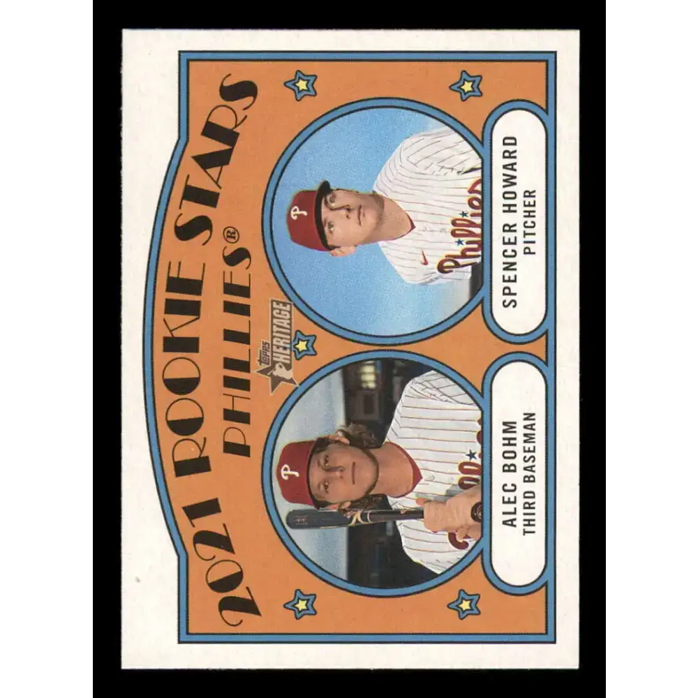 2021 Topps Heritage #11 Alec Bohm/Spencer Howard NM-MT RC Rookie Philadelphia Phillies Baseball Card - Baseball Card