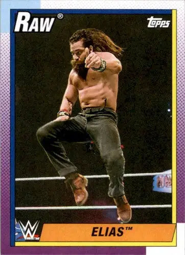 Elias wrestling card from 2021 Topps Heritage with original gloss and simple Sandoval finish