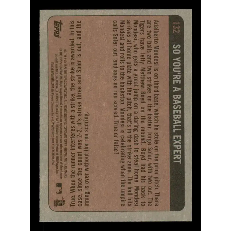 2021 Topps Heritage #132 Starling Marte NM-MT Miami Marlins Baseball Card - Baseball Card Single