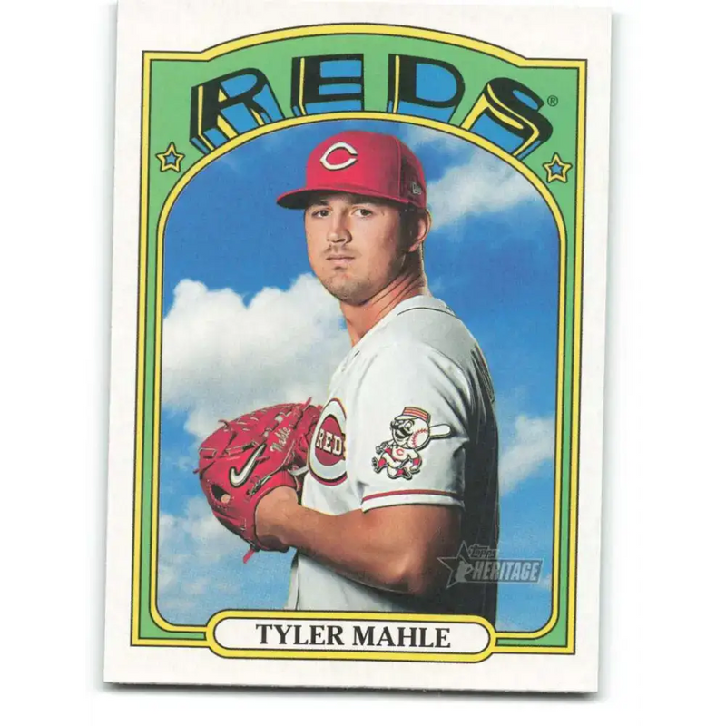 2021 Topps Heritage #152 Tyler Mahle NM-MT Cincinnati Reds Baseball Card - Baseball Card Single