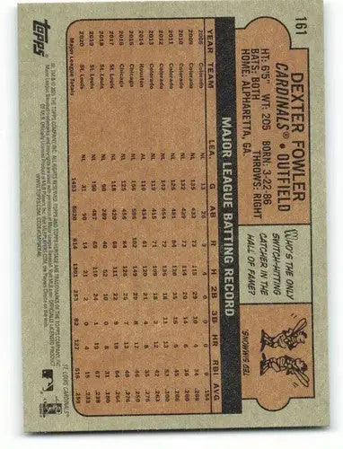 2021 Topps Heritage #161 Dexter Fowler NM-MT Cardinals ID:34764 - Baseball Card Single