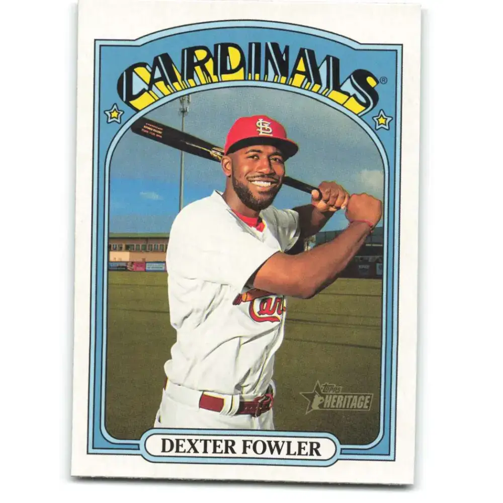 2021 Topps Heritage #161 Dexter Fowler NM-MT RC Rookie St. Louis Cardinals Baseball Card - Baseball Card Single