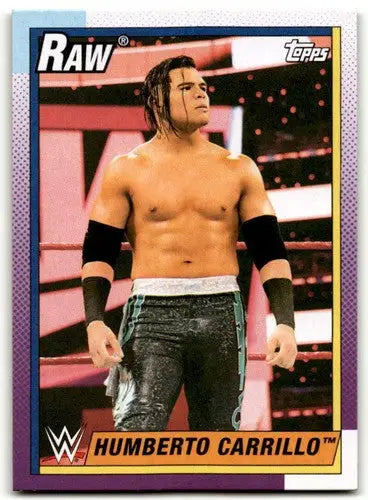 Original gloss Humberto Carrillo wrestling card from 2021 Topps Heritage Simply Sandoval