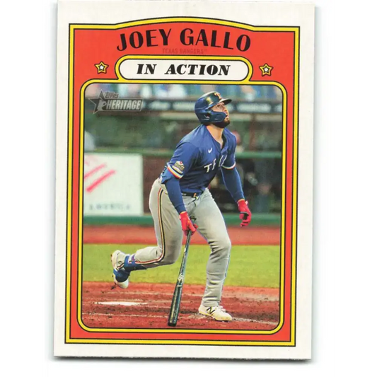 2021 Topps Heritage #180 Joey Gallo NM-MT Texas Rangers Baseball Card - Baseball Card Single