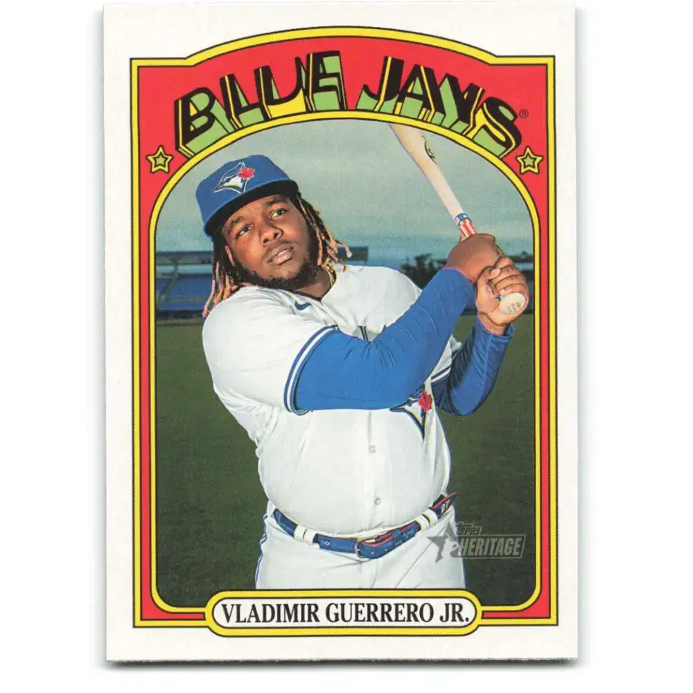 2021 Topps Heritage #193 Vladimir Guerrero Jr. NM-MT Toronto Blue Jays Baseball Card - Baseball Card Single