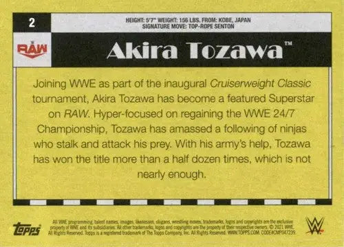 2021 Topps Heritage #2 Akira Tozawa NM-MT - Non-Sports Card Single