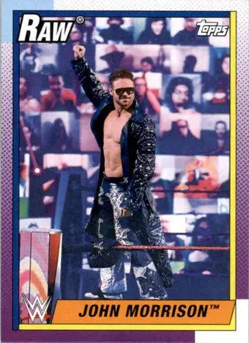 2021 Topps Heritage John Morrison wrestling card with original gloss, cards typically sell