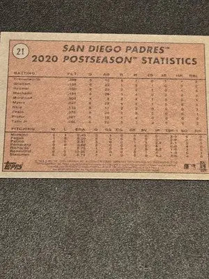 2021 Topps Heritage #21 2020 NL Postseason: Tatis’ 2 HRs Secure Win - Baseball Card Single