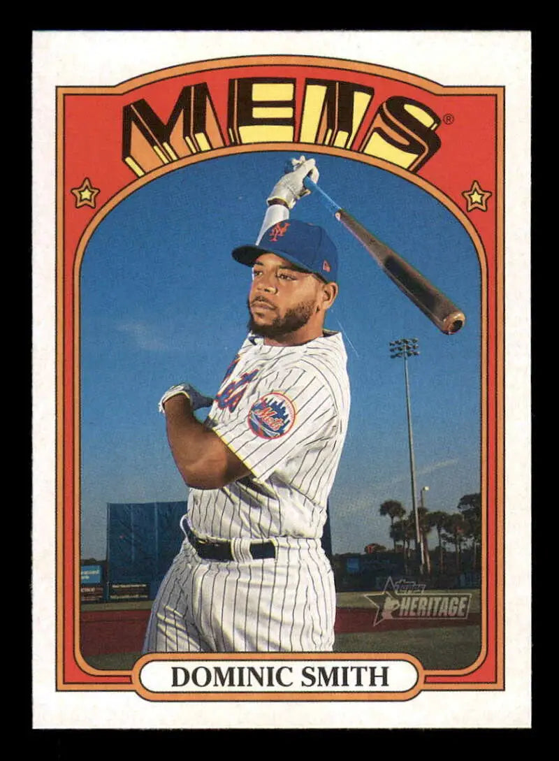 2021 Topps Heritage #212 Dominic Smith NM-MT Mets ID:34668 - Baseball Card Single