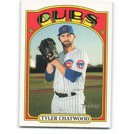 2021 Topps Heritage #218 Tyler Chatwood NM-MT Chicago Cubs Baseball Card - Baseball Card Single