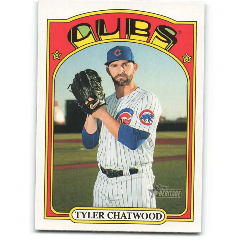 2021 Topps Heritage #218 Tyler Chatwood NM-MT Chicago Cubs Baseball Card - Baseball Card Single