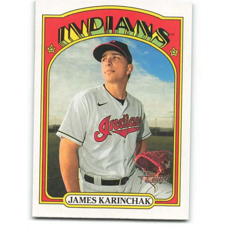 2021 Topps Heritage #228 James Karinchak NM-MT Cleveland Indians Baseball Card - Baseball Card Single