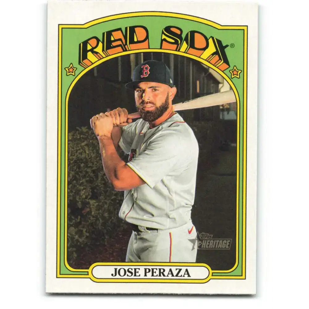 2021 Topps Heritage #238 Jose Peraza NM-MT Boston Red Sox Baseball Card - Baseball Card Single
