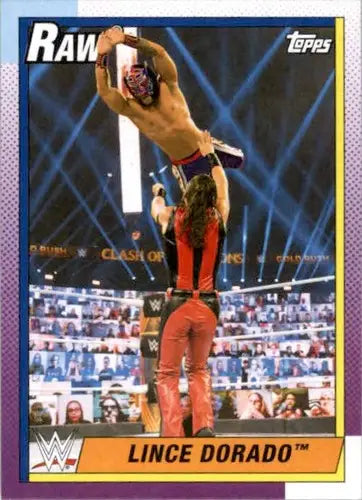 Wrestling trading card featuring Lince Dorado from 2021 Topps Heritage with original gloss