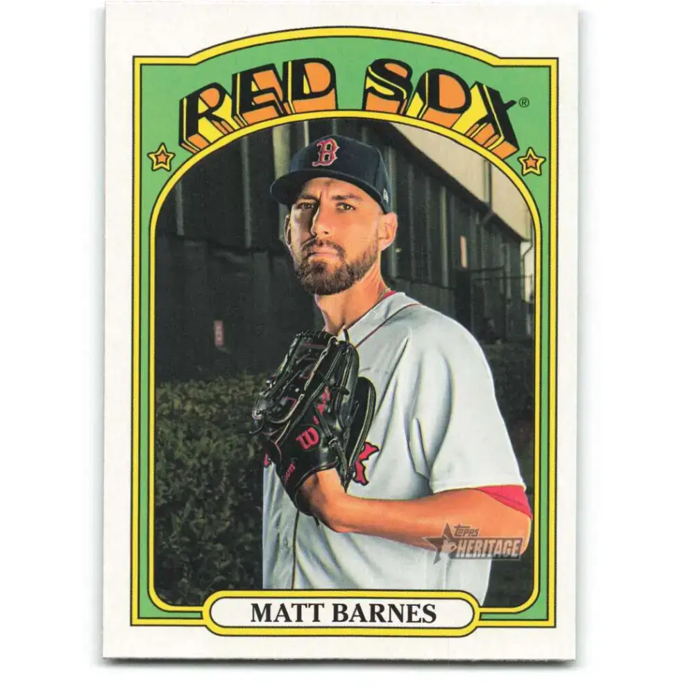 2021 Topps Heritage #255 Matt Barnes NM-MT Boston Red Sox Baseball Card - Baseball Card Single