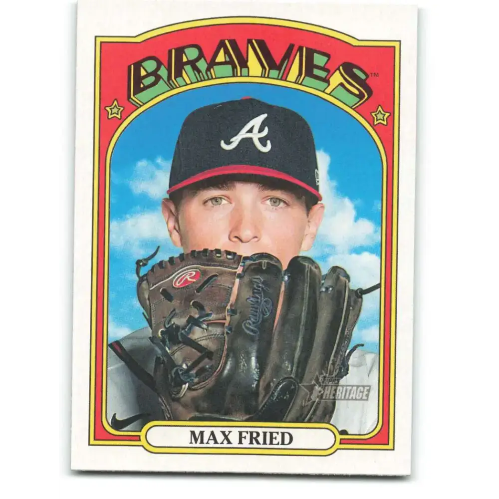 2021 Topps Heritage #262 Max Fried NM-MT Atlanta Braves Baseball Card - Baseball Card Single