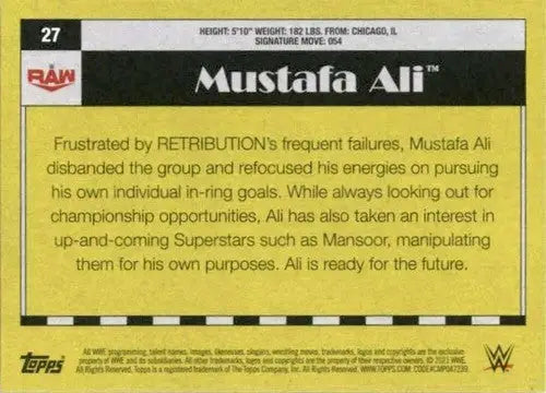 2021 Topps Heritage #27 Mustafa Ali NM-MT - Wrestling Card Single