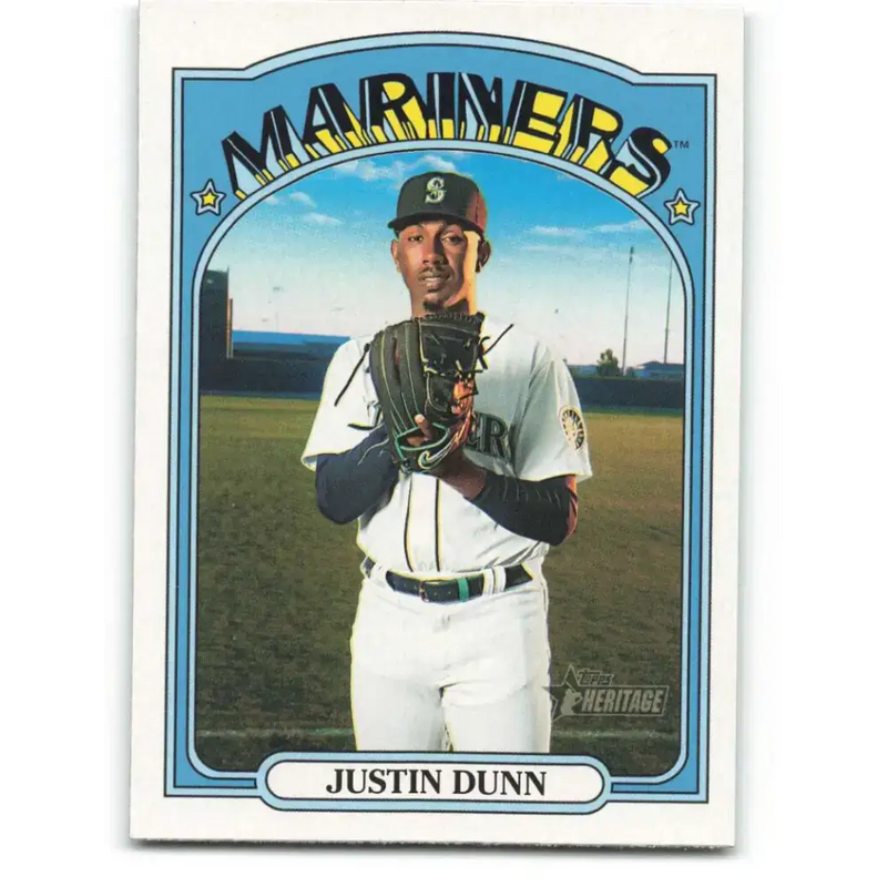 2021 Topps Heritage #276 Justin Dunn NM-MT Seattle Mariners Baseball Card - Baseball Card Single