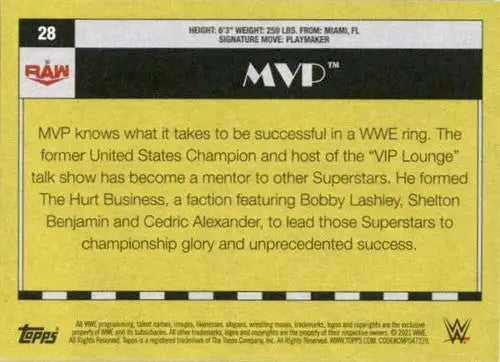 2021 Topps Heritage MVP Wrestling Card featuring Simply Sandoval with original gloss