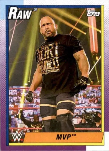 MVP wrestling card from 2021 Topps Heritage featuring Simply Sandoval with original gloss