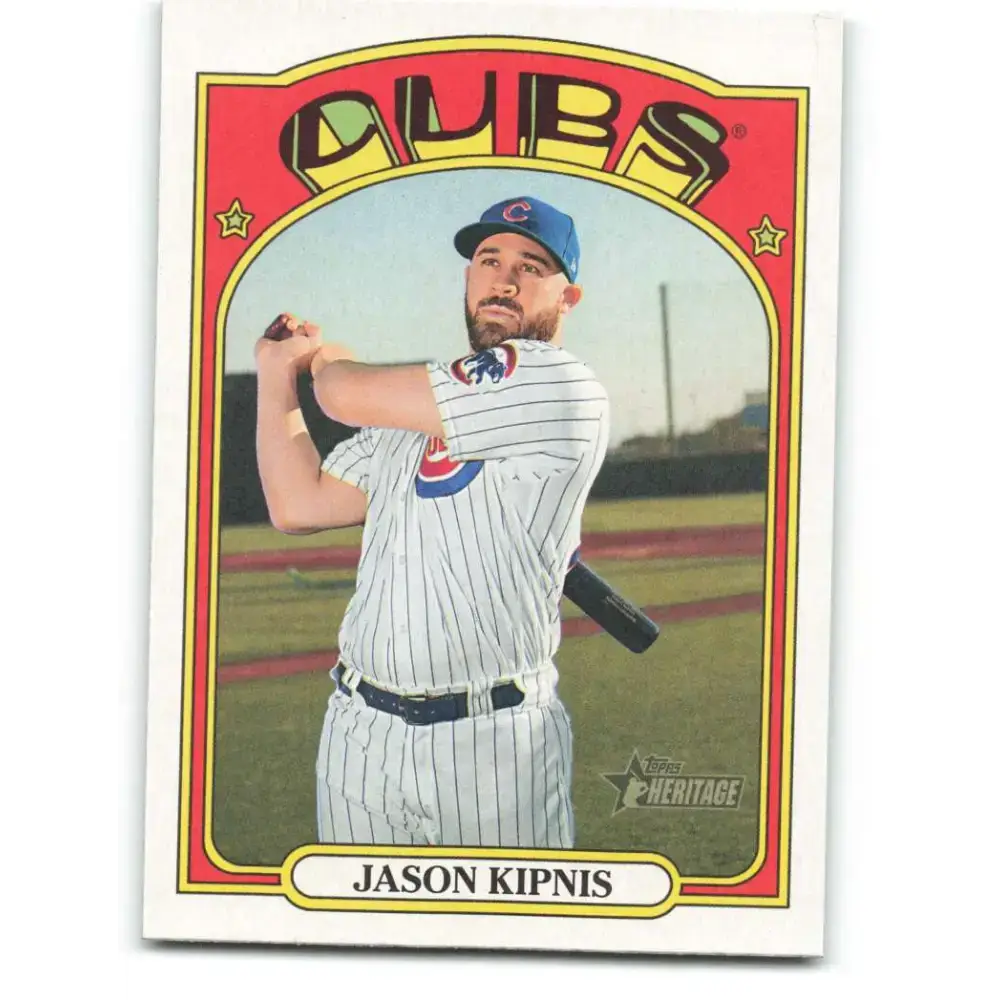 2021 Topps Heritage #282 Jason Kipnis NM-MT Chicago Cubs Baseball Card - Baseball Card Single