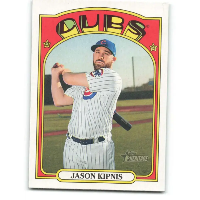 2021 Topps Heritage #282 Jason Kipnis NM-MT Chicago Cubs Baseball Card - Baseball Card Single
