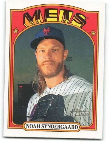 2021 Topps Heritage Noah Syndergaard baseball trading card with original gloss
