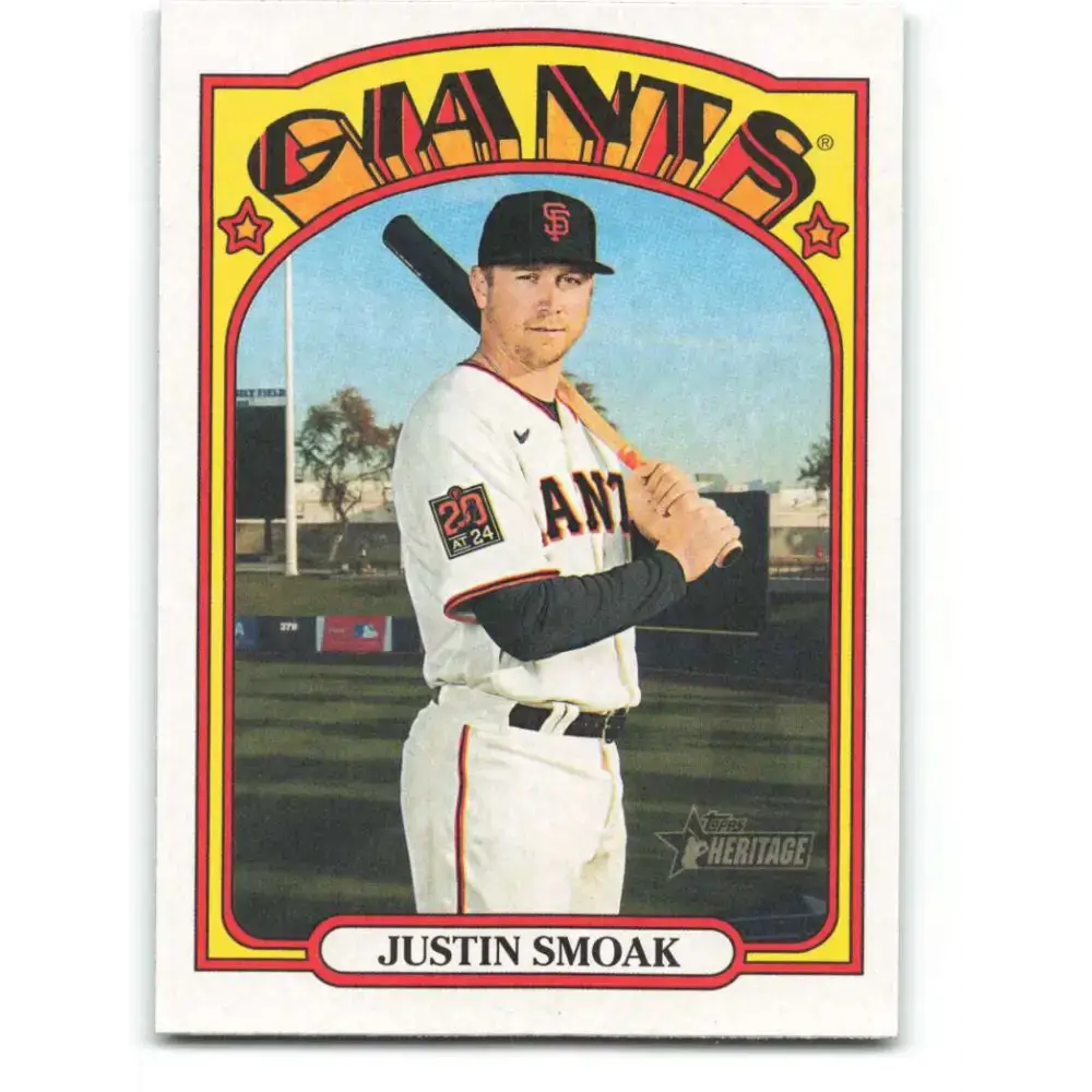 2021 Topps Heritage #332 Justin Smoak NM-MT San Francisco Giants Baseball Card - Baseball Card Single