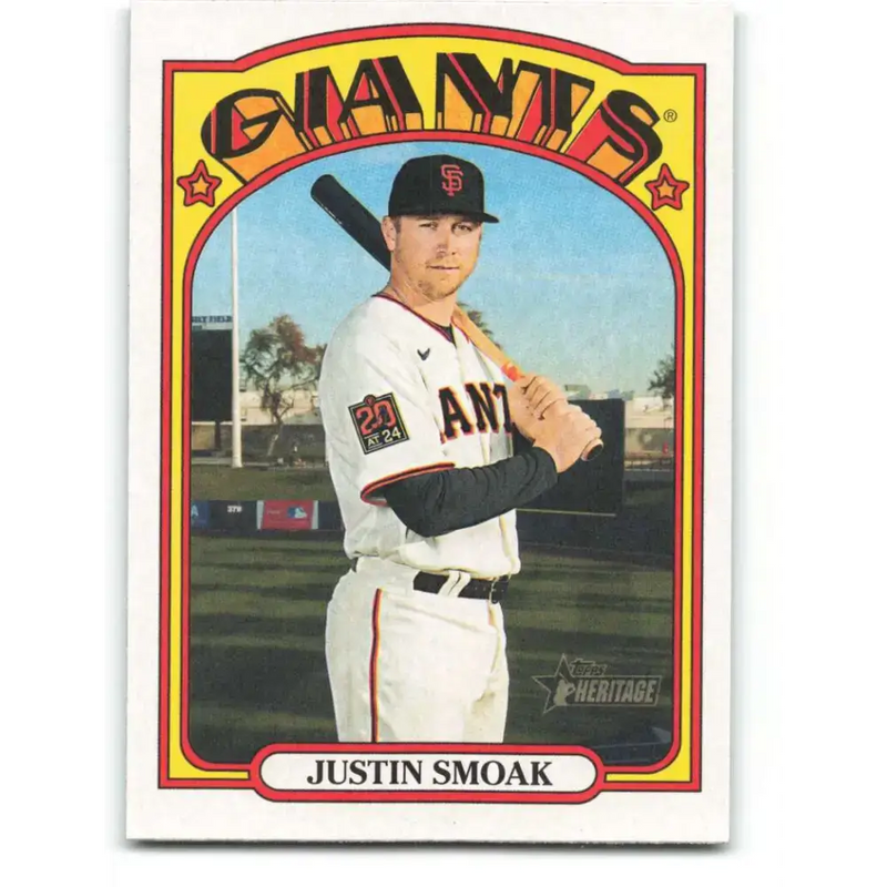 2021 Topps Heritage #332 Justin Smoak NM-MT San Francisco Giants Baseball Card - Baseball Card Single