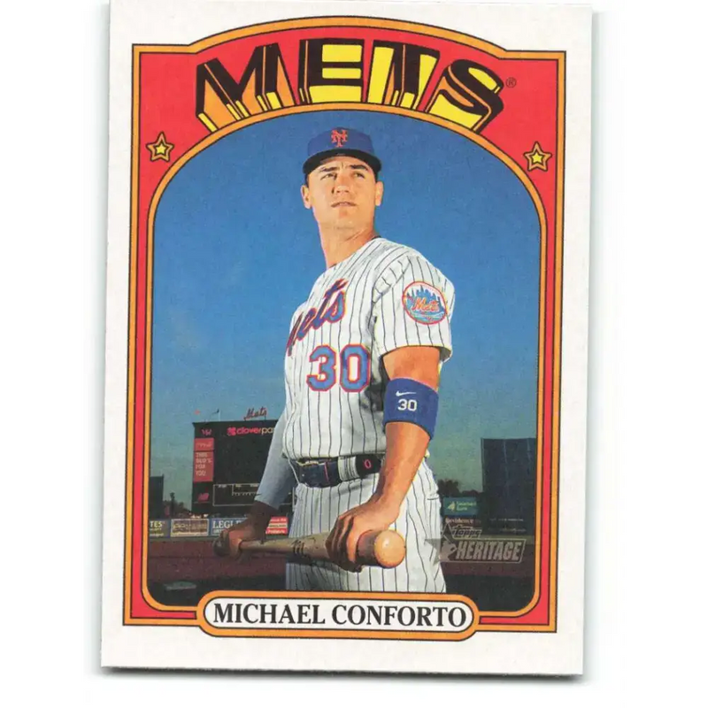 2021 Topps Heritage #335 Michael Conforto NM-MT New York Mets Baseball Card - Baseball Card Single