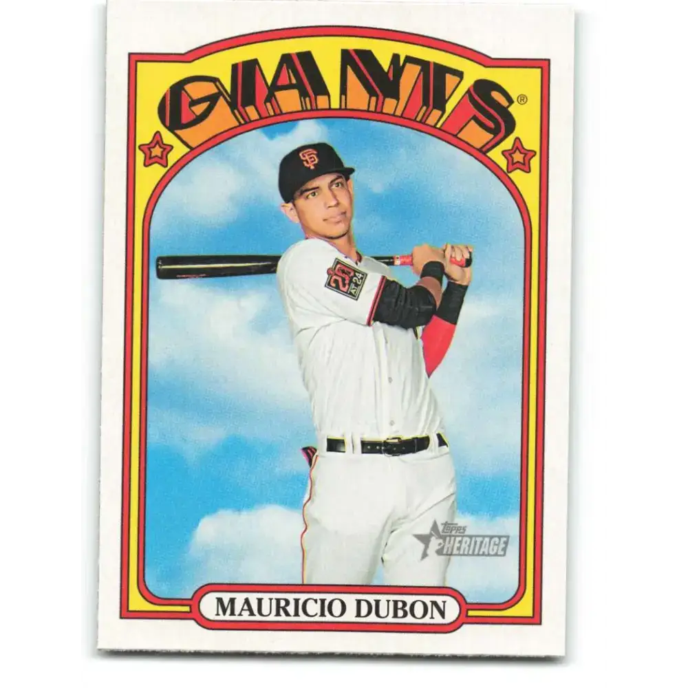 2021 Topps Heritage #343 Mauricio Dubon NM-MT San Francisco Giants Baseball Card - Baseball Card Single