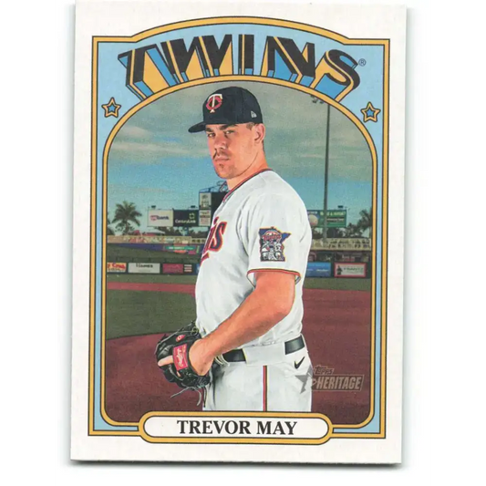 2021 Topps Heritage #350 Trevor May NM-MT Minnesota Twins Baseball Card - Baseball Card Single